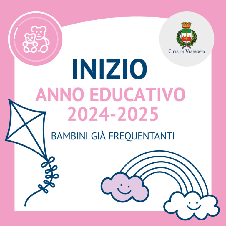 Inizio nuovo Anno Educativo 2024/2025 – Nidi d’Infanzia per i bambini già frequentanti