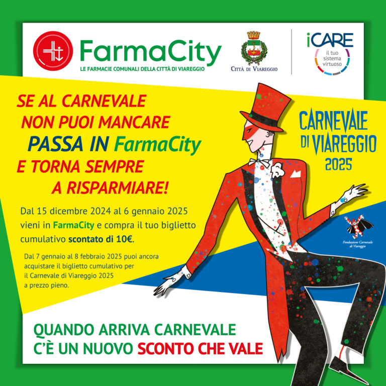 Se al carnevale non puoi mancare, passa in FarmaCity e torna sempre a risparmiare!